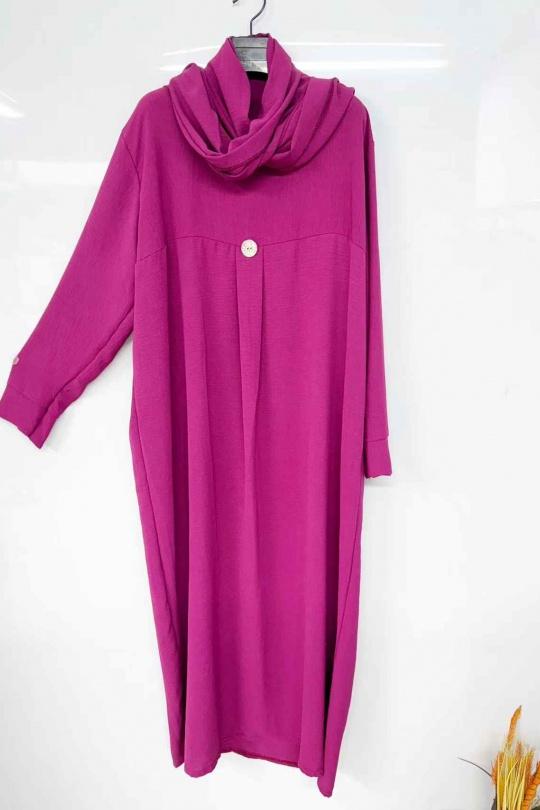 Abaya Femme Mauve imod IM623 Efashion Paris