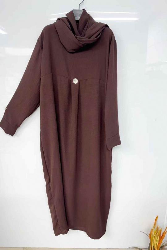 Abaya Femme Mauve imod IM623 Efashion Paris