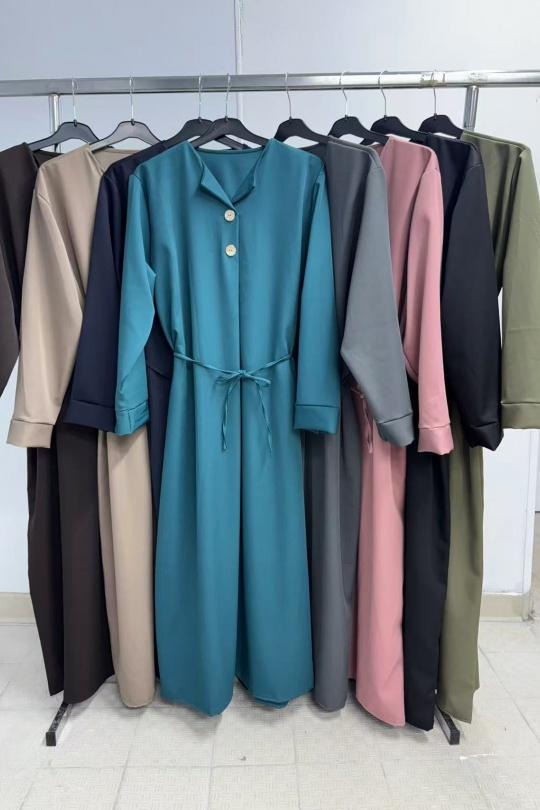 Abaya Femme Bleu canard imod IM775 Efashion Paris