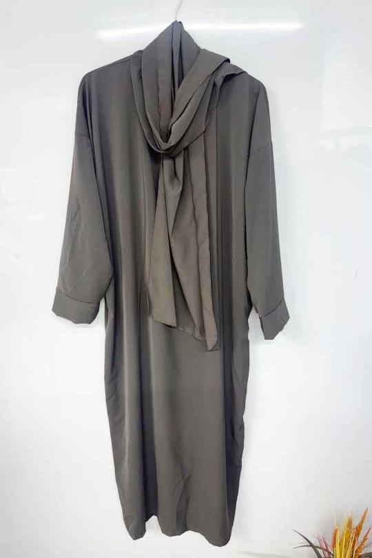 Abaya Femme Marron imod IM937 Efashion Paris