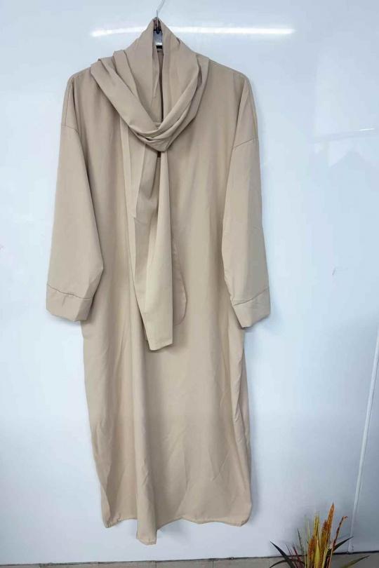 Abaya Femme Marron imod IM937 Efashion Paris