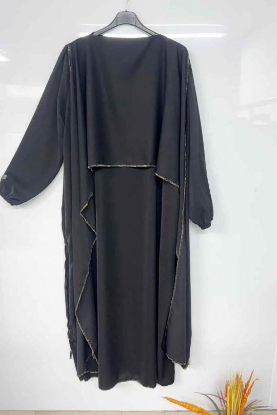 Abaya Femme Noir imod IM959 Efashion Paris