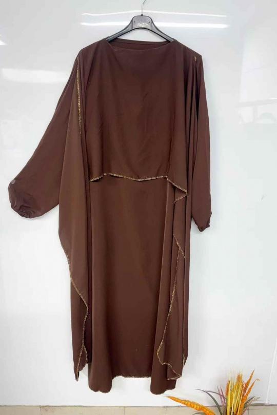 Abaya Femme Noir imod IM959 Efashion Paris