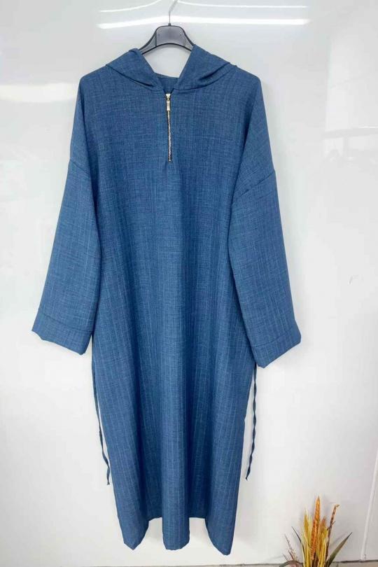 Abaya Femme Bleu jean imod IM968 Efashion Paris