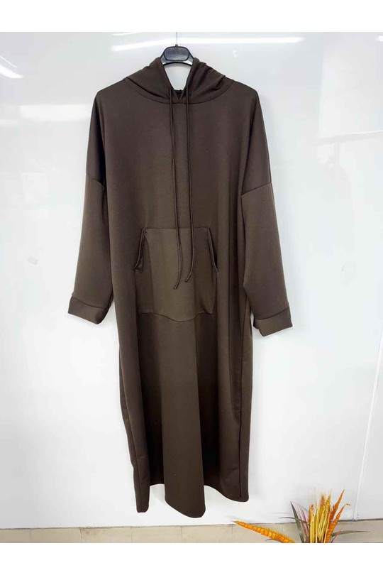 Abaya Femme Marron imod IM979 Efashion Paris