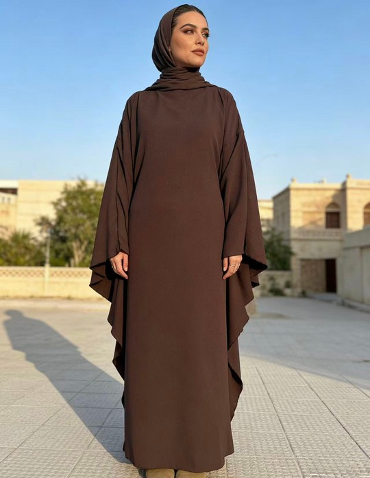 Abaya Femme Marron imod IM979 Efashion Paris
