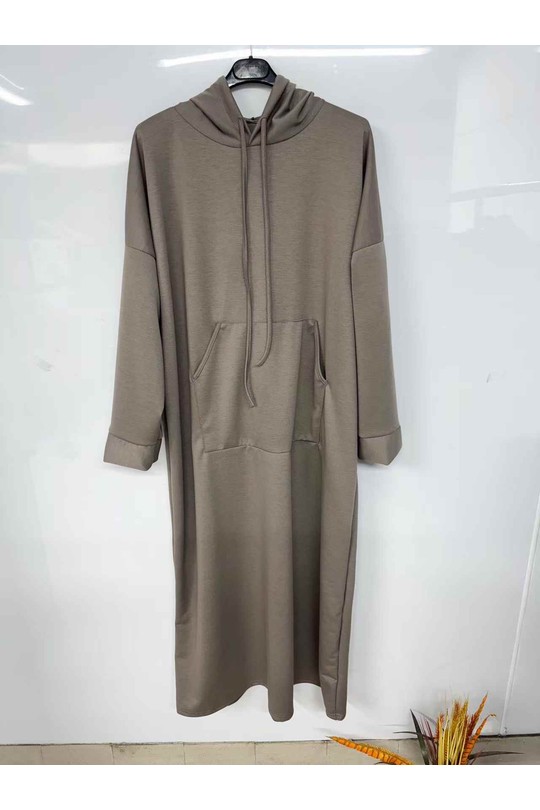 Abaya Femme Taupe imod IM980 Efashion Paris