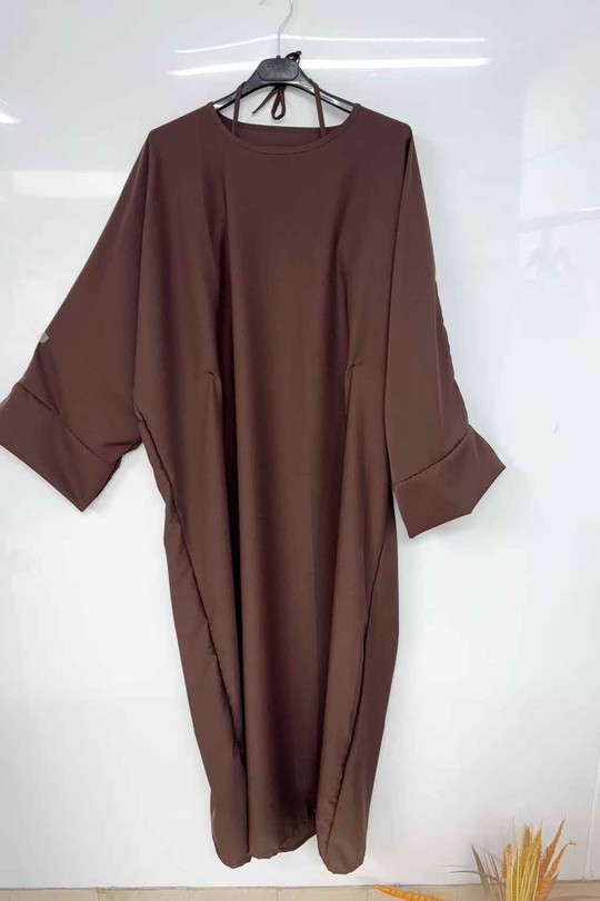 Abaya Femme Marron imod IM983 Efashion Paris
