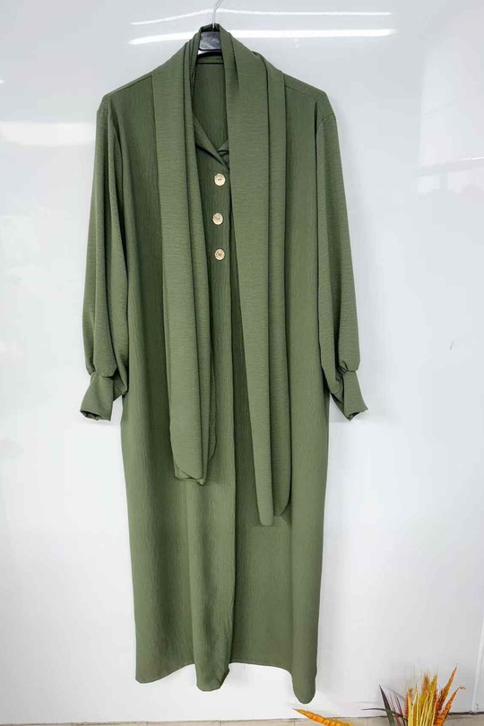 Abaya Femme Kaki imod IM985 Efashion Paris