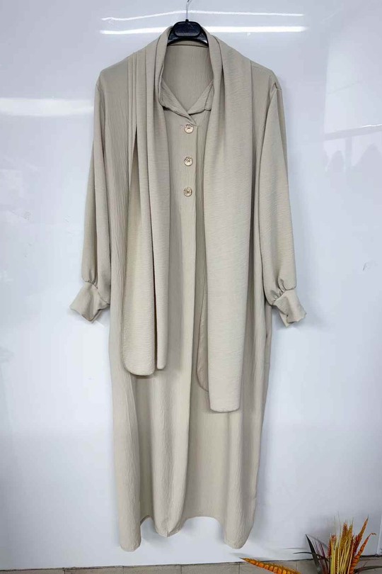 Abaya Femme Kaki imod IM985 Efashion Paris