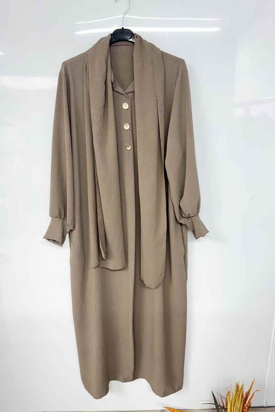 Abaya Femme Kaki imod IM985 Efashion Paris