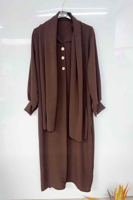 Abaya Femme Kaki imod IM985 Efashion Paris