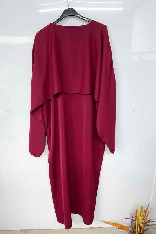 Abaya Femme Bordeaux imod IM992 Efashion Paris
