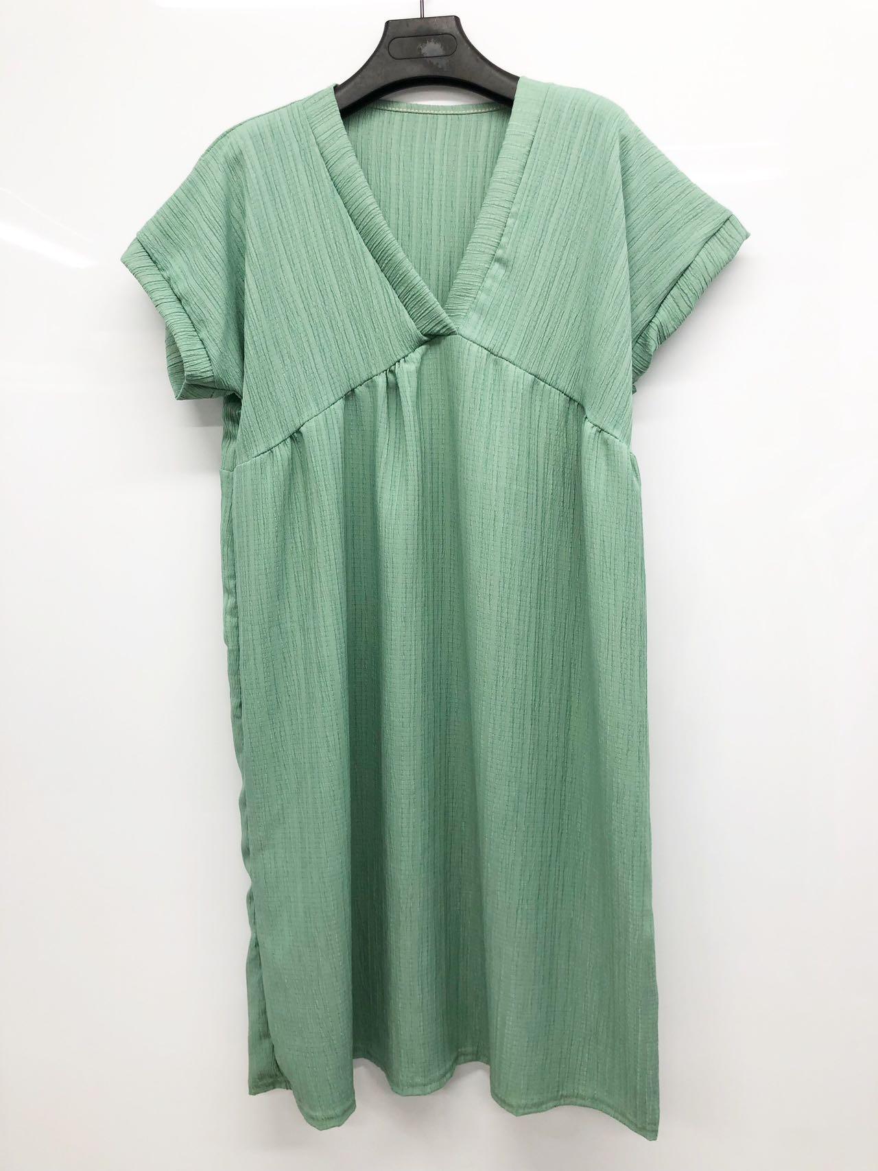 Short dresses Women Light green imod TG55/PLISSEE #c Efashion Paris
