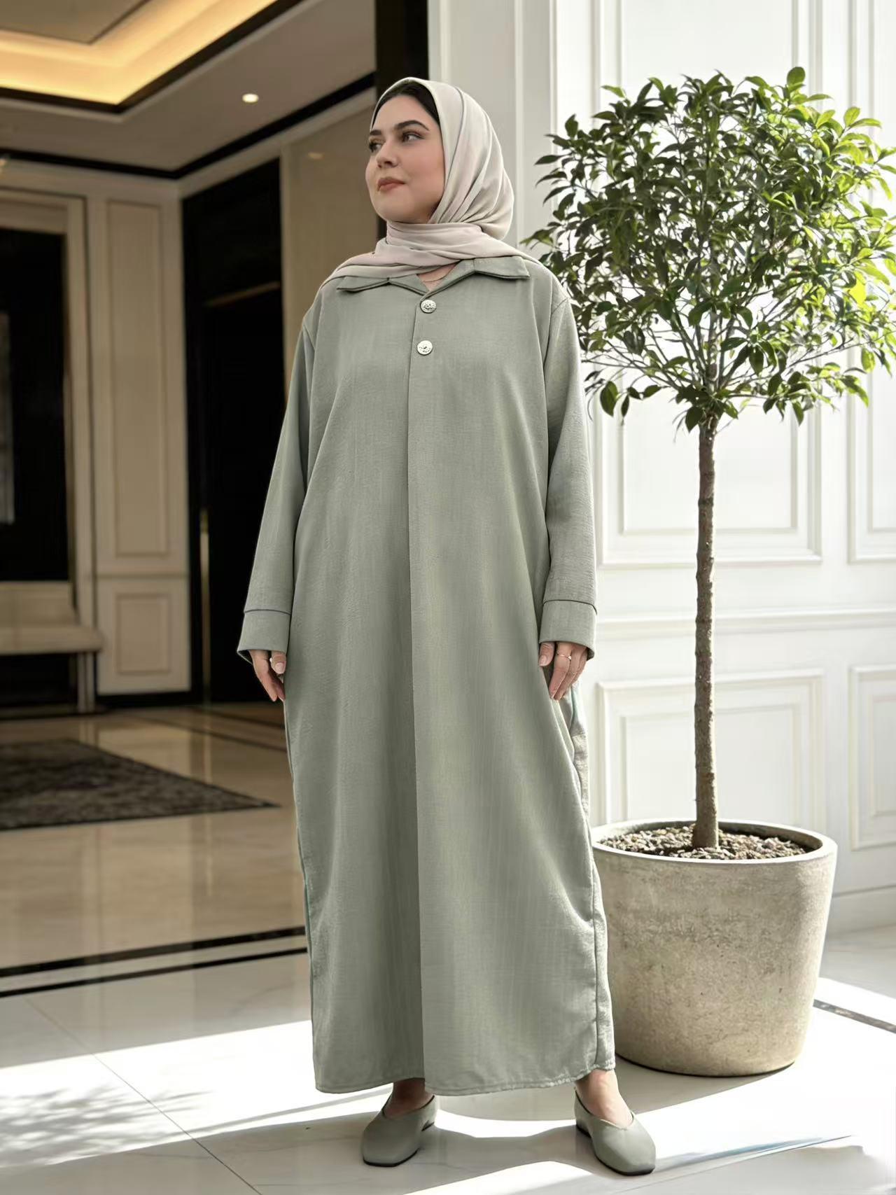 Abaya Femme Kaki imod IM970 #c Efashion Paris