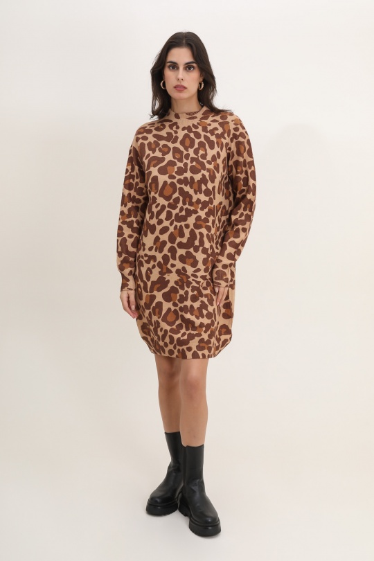 Short dresses Women Brown leopard Cherry Paris IY23724 Efashion Paris