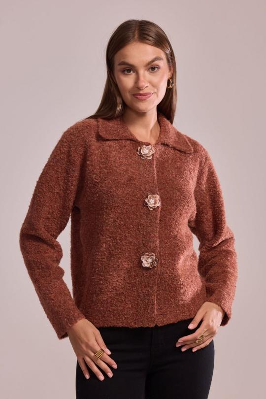 Cardigans Women Rust Cherry Paris IS25683 Efashion Paris