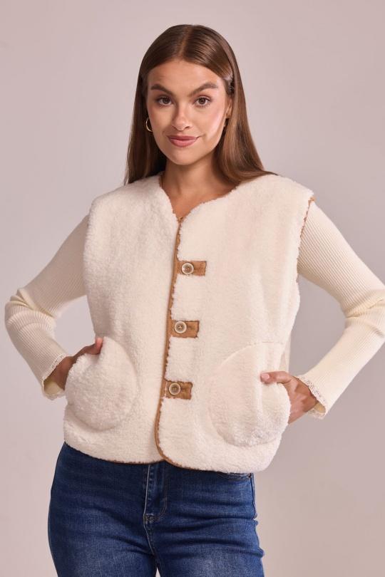 Cardigans Women Cream Cherry Paris IS25686 Efashion Paris