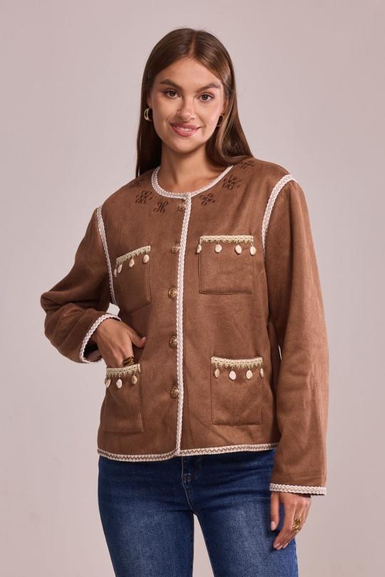 Jackets Women Camel Cherry Paris IXJ25669 Efashion Paris