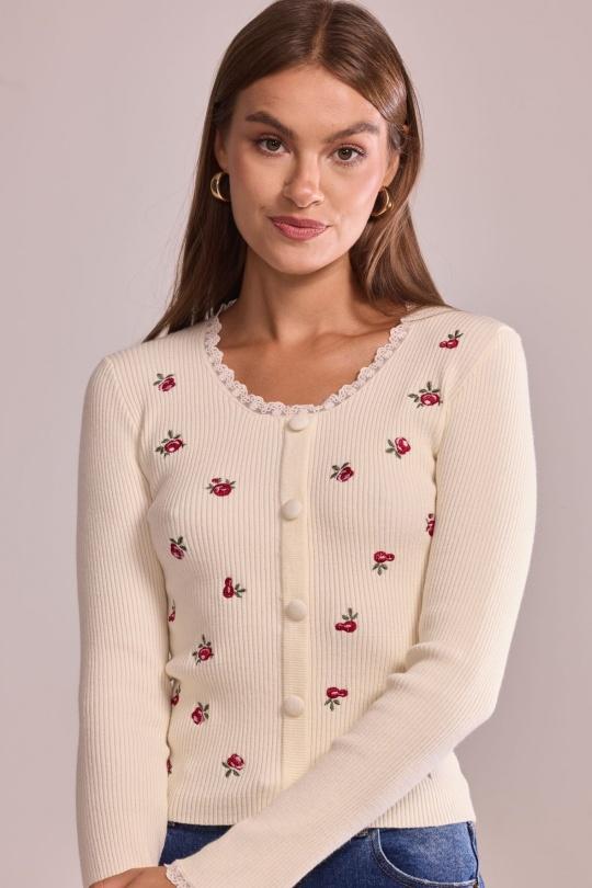 Pulls Femme Ecru Cherry Paris IY25702 Efashion Paris