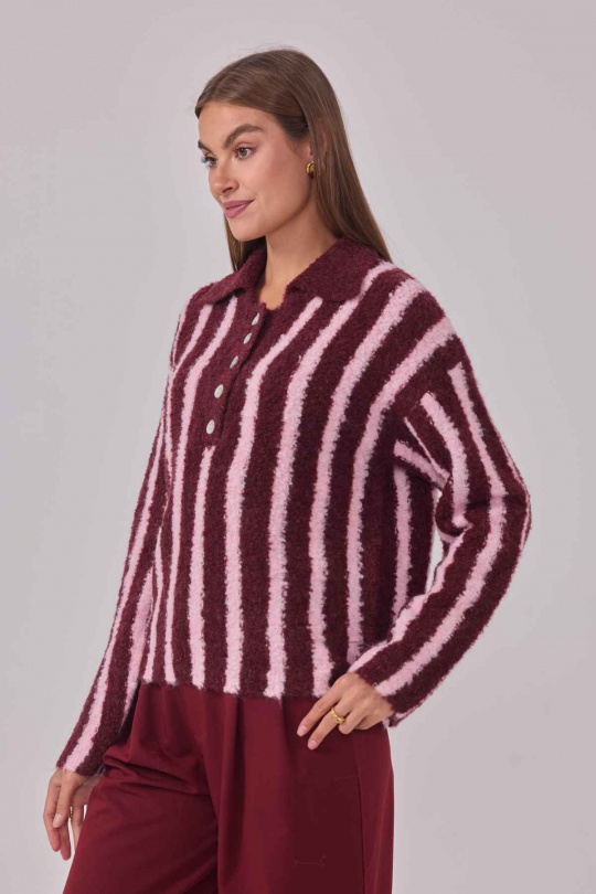 Jumpers Women Burgundy Cherry Paris IY25727 Efashion Paris