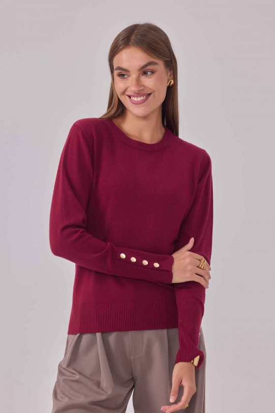 Jumpers Women Burgundy Cherry Paris IA25706 Efashion Paris
