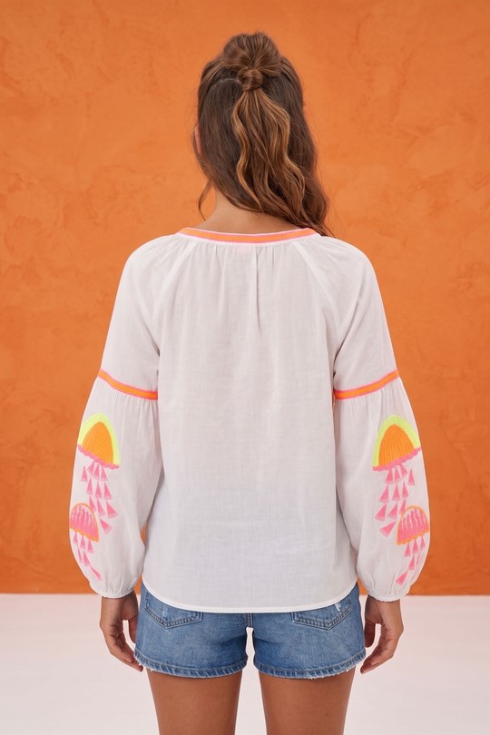 Blouses Femme Blanc Cherry Paris IXJ26113 Efashion Paris