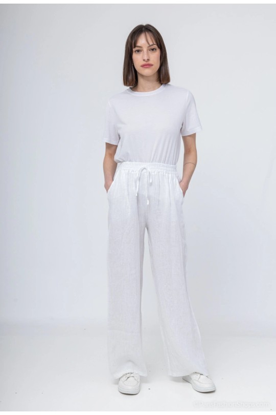 Trousers Women White New sensation  00498 Efashion Paris