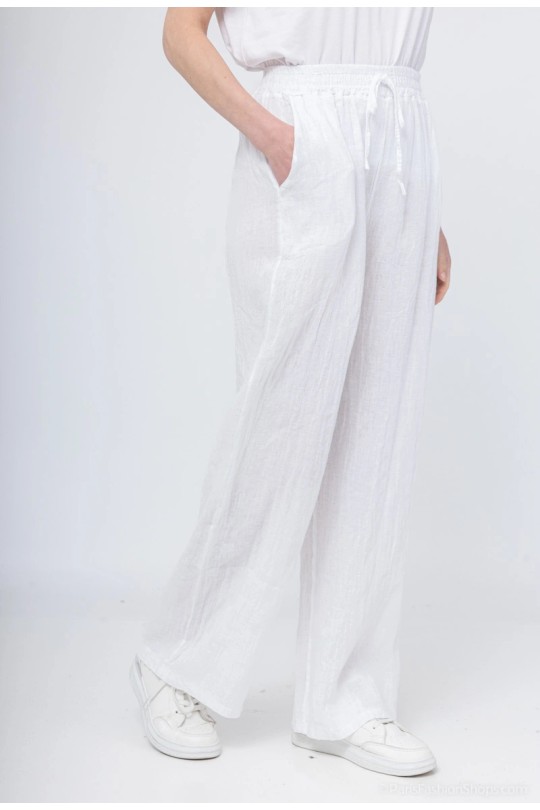 Trousers Women White New sensation  00498 Efashion Paris