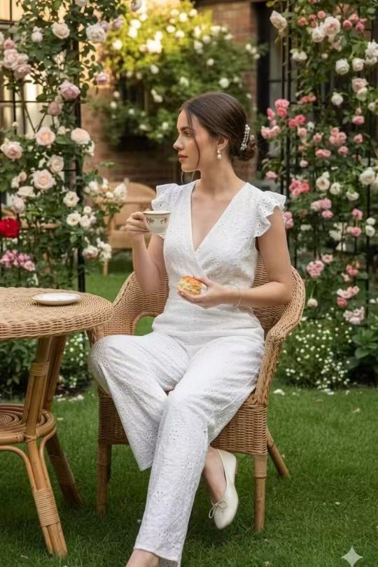 Combinaisons Femme Blanc New sensation  R8710 Efashion Paris