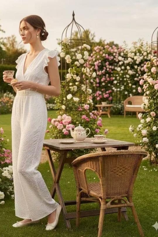 Combinaisons Femme Blanc New sensation  R8710 Efashion Paris