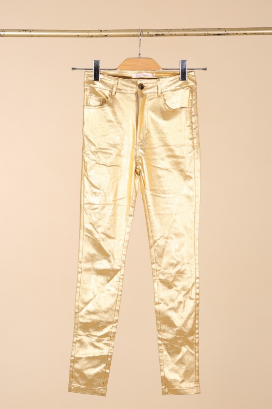 Trousers Women Gold La Belle 3525-4 Efashion Paris