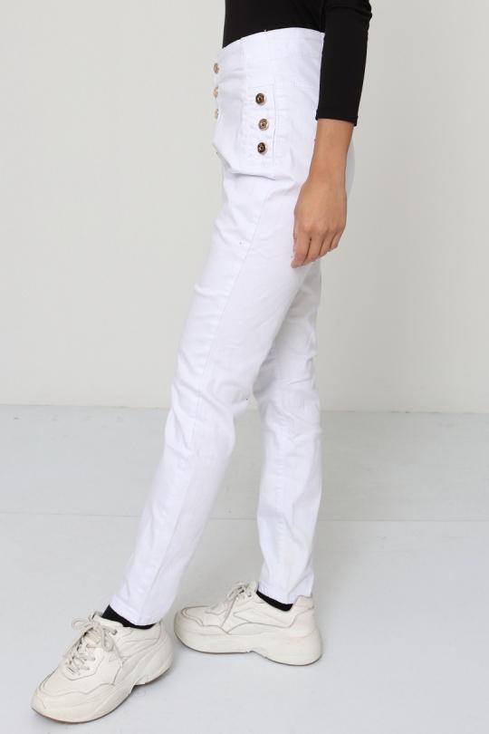 Jeans Femme Blanc La Belle H837-1 Efashion Paris