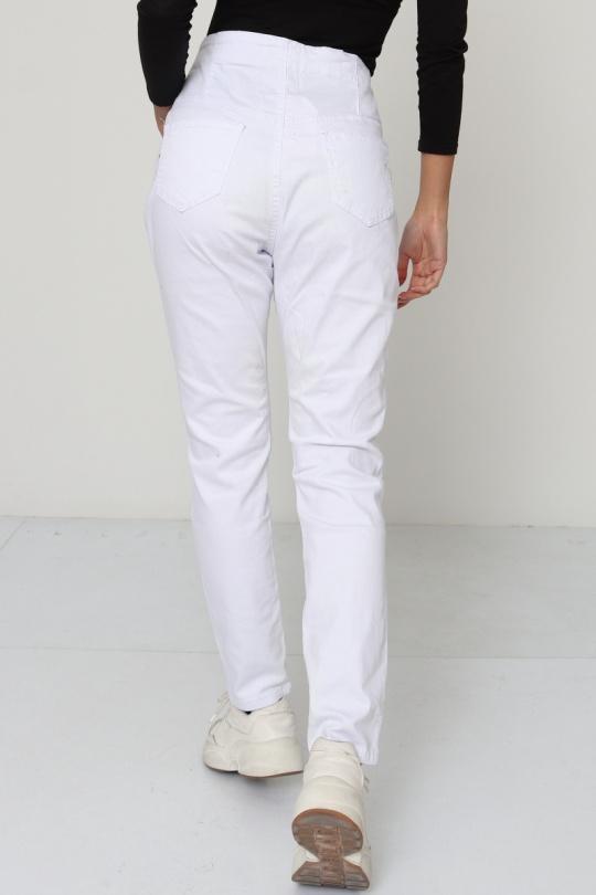 Jeans Femme Blanc La Belle H837-1 Efashion Paris
