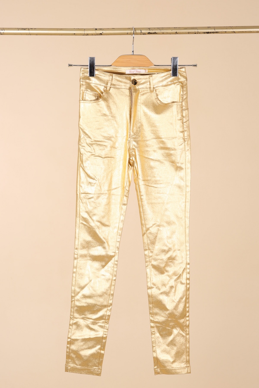Trousers Women Gold La Belle 3525-4 #c Efashion Paris