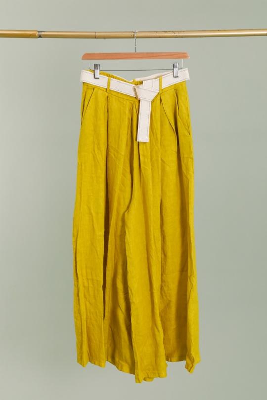Trousers Women Mustard Lea & Luc 7544 Efashion Paris