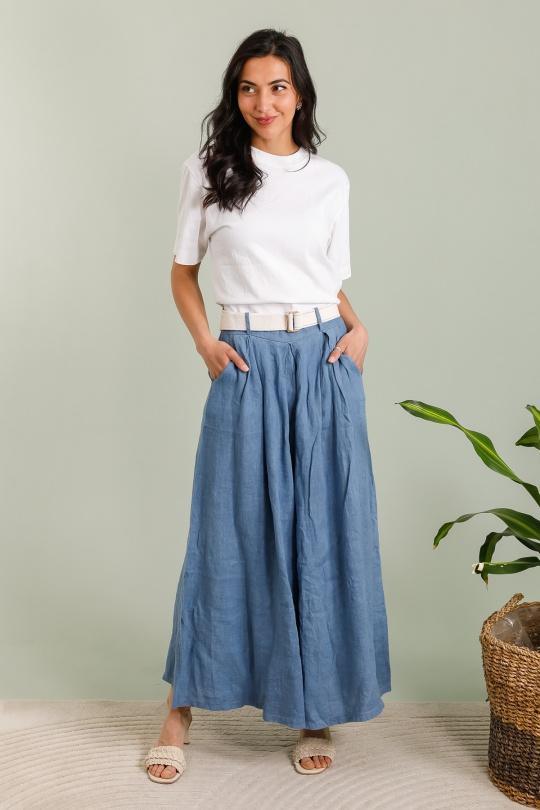 Trousers Women Jean blue Lea & Luc 7544 Efashion Paris