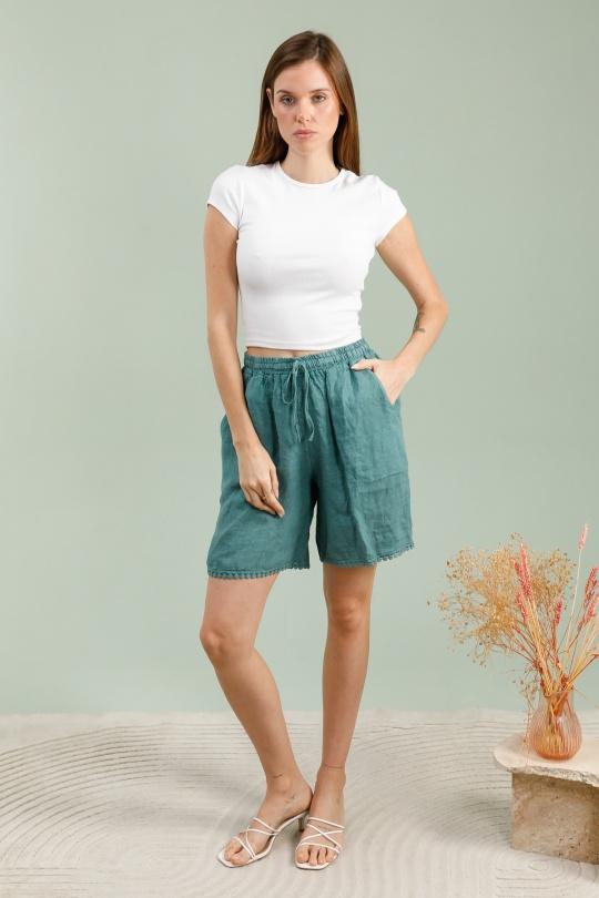 Shorts Donna Canard green Lea & Luc 85751 Efashion Paris