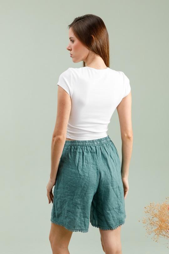 Shorts Donna Canard green Lea & Luc 85751 Efashion Paris
