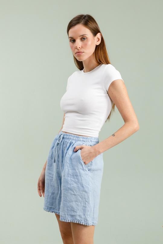 Shorts Donna Canard green Lea & Luc 85751 Efashion Paris