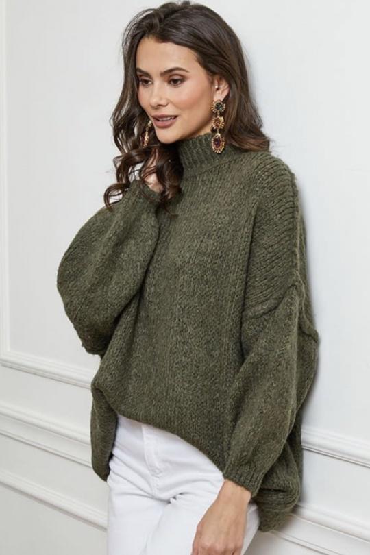 Jumpers Women Khaki Lea & Luc 10591 Efashion Paris