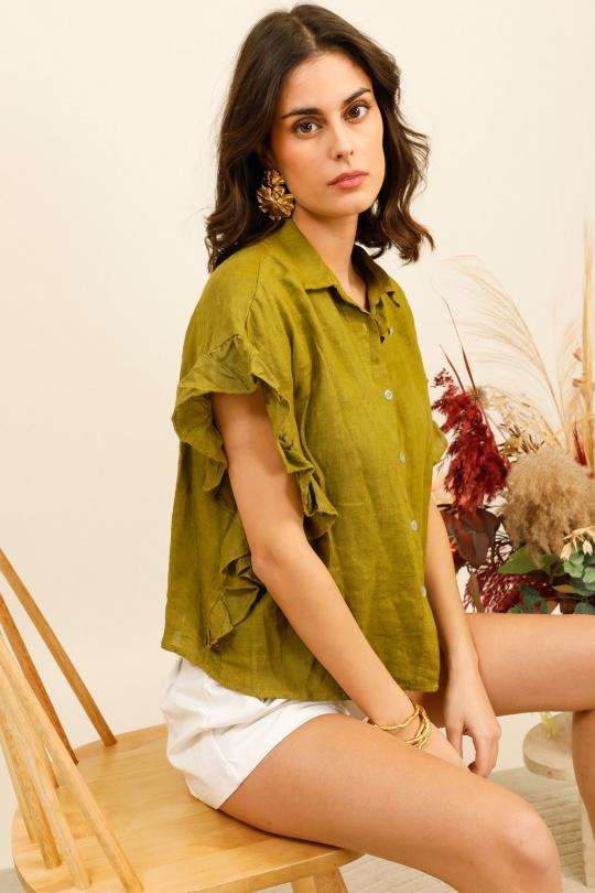 Camicie Donna Green Avocado Lea & Luc 20411 Efashion Paris