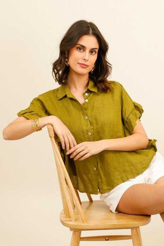 Camicie Donna Green Avocado Lea & Luc 20411 Efashion Paris