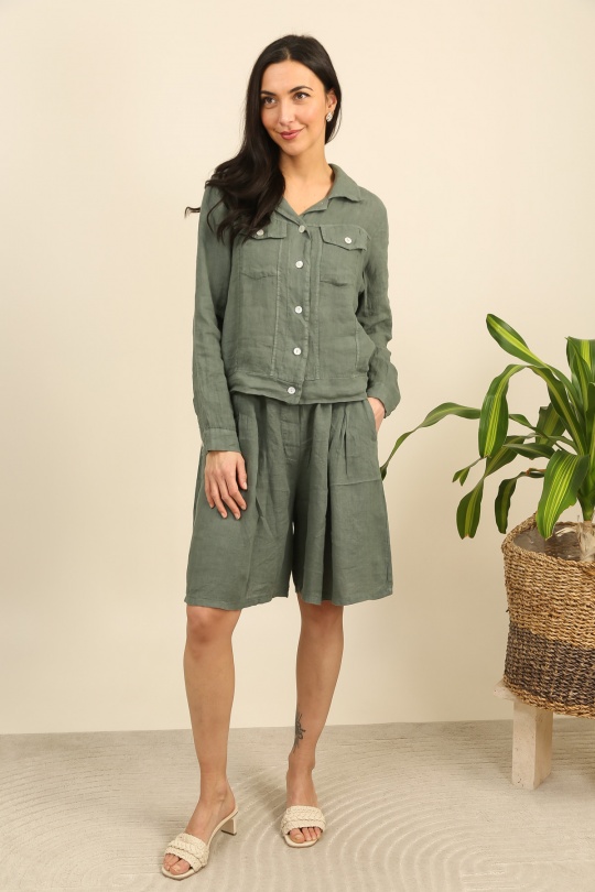 Shorts Donna Khaki Lea & Luc 7781 Efashion Paris