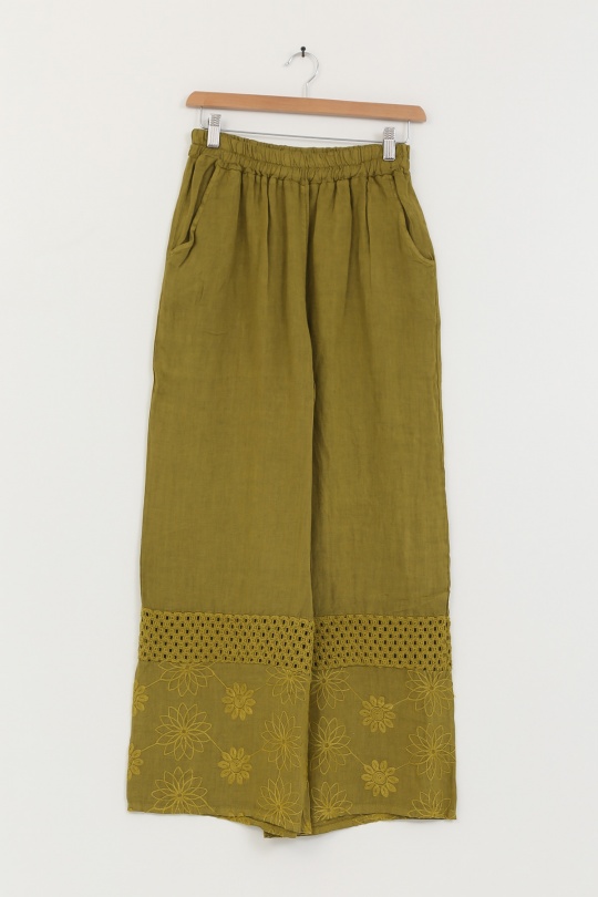 Pantaloni Donna Canard green Lea & Luc 5464 Efashion Paris