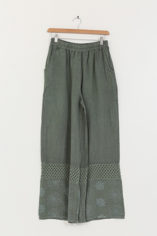 Pantaloni Donna Canard green Lea & Luc 5464 Efashion Paris