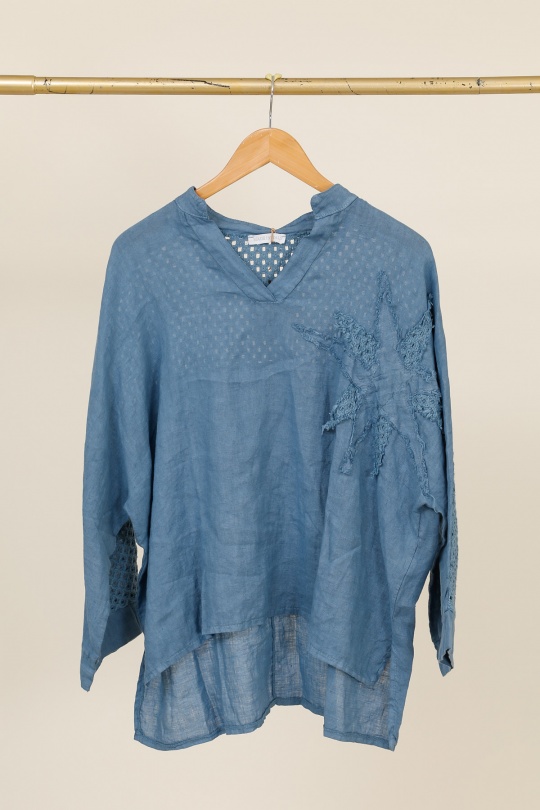 Camicette Donna Sky blue Lea & Luc 5458 Efashion Paris