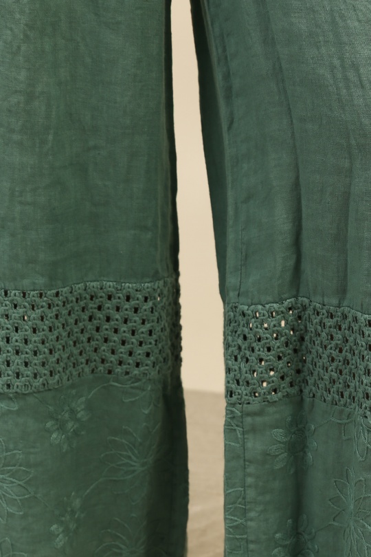 Pantaloni Donna Canard green Lea & Luc 5464 Efashion Paris