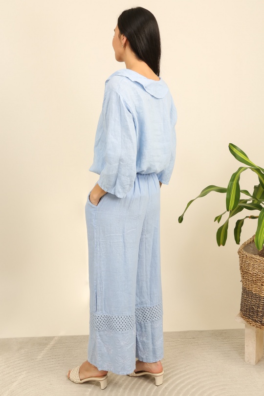 Pantaloni Donna Canard green Lea & Luc 5464 Efashion Paris