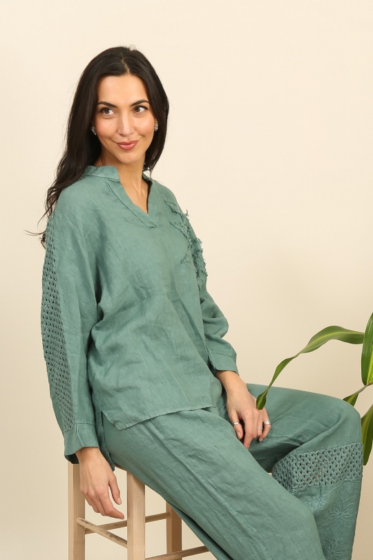 Camicette Donna Sky blue Lea & Luc 5458 Efashion Paris